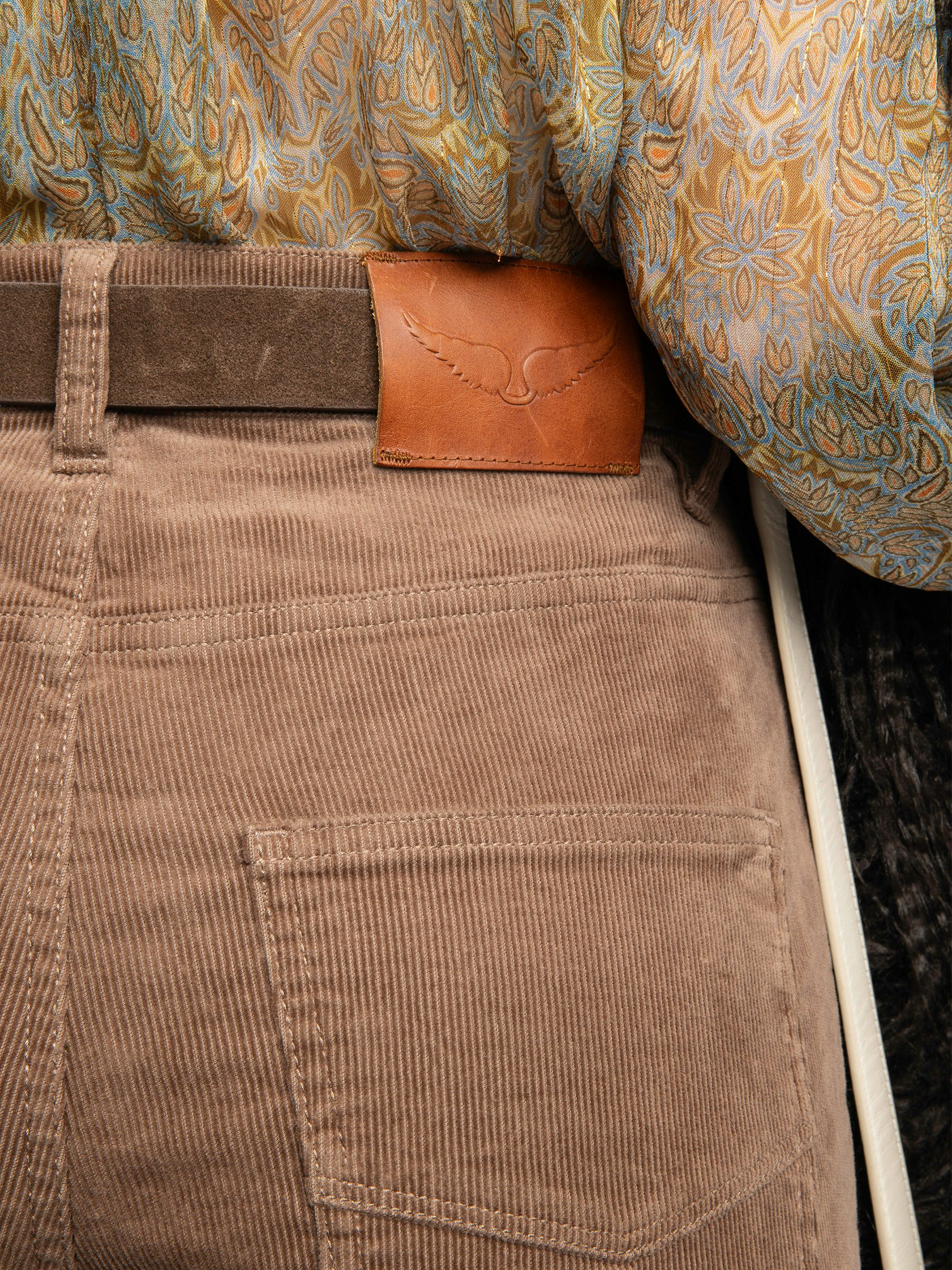 Trousers Eli - Wide-leg corduroy trousers.